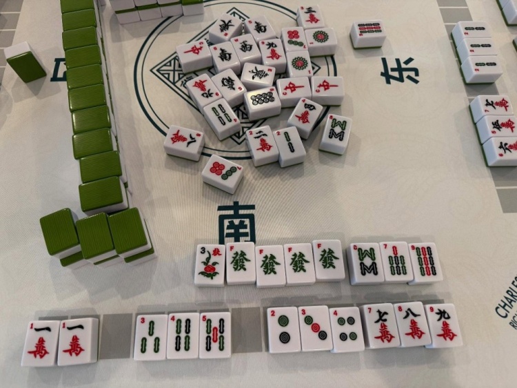 學(xué)習(xí)國粹！瓦妮莎打起了麻將 這麻將還是外國特供版