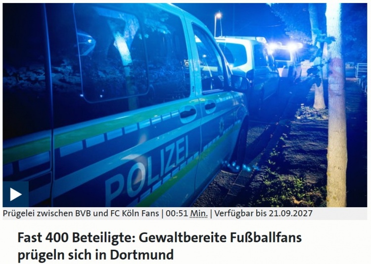 400人打群架！沙爾克球迷拉停火車，與多特和科隆球迷在林間斗毆